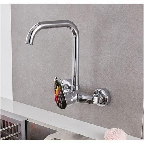 Robinet mitigeur cuisine chaud et froid fixation murale robinet cuisine avec bec rotatif 360°
