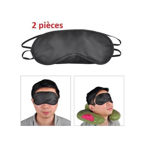 2 pièces Masque pour les yeux, bandeau pour dormir, aide au voyage et sommeil