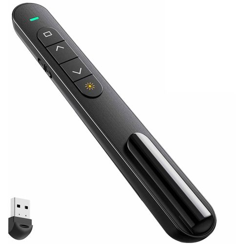 Télécommande de présentation sans fil USB 2,4 GHz avec contrôle du volume, pour PowerPoint.