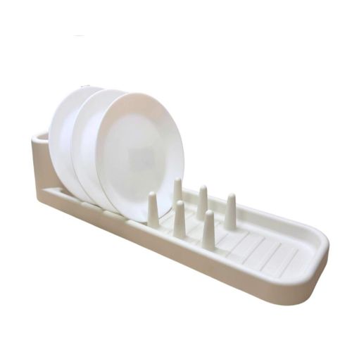 Support de Séchage Verres,assiettes et couvercles, blanc