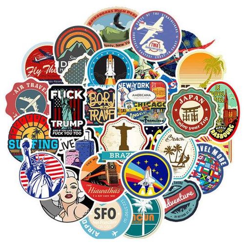 50pcs Air Travel Stickers