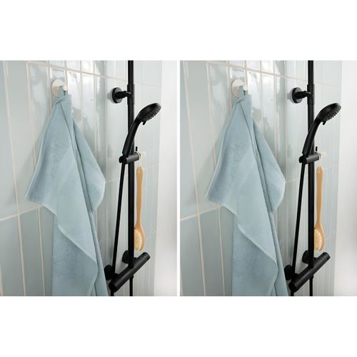 Serviette de toilette en coton doux - Absorbante pour salle de bain - Bleu poudré, 50x90 cm - Lot de 2