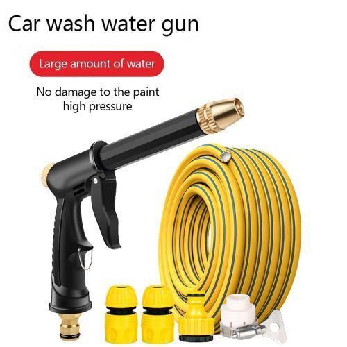Pistolet à eau haute pression portable avec tuyau d'arrosage de jardin 5m