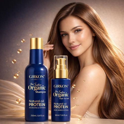 Organic Natural Oil Protein – Shampooing 250ml + Serum Capillaire 50ml - Nutrition & Douceur Intense