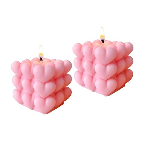 Bougies Coeurs Rose