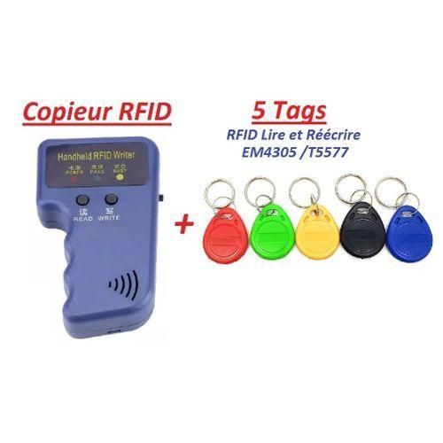 Copieur RFID 125KHz, et 05 tags RFID 125KHz