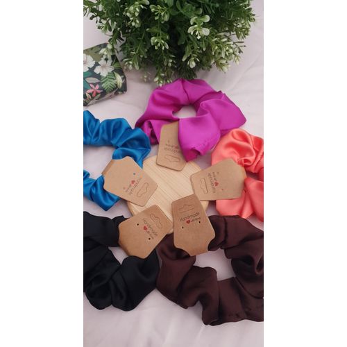 Pack Economique de 5 Chouchou en satin douce Fait main - Accessoires Cheveux Elégants