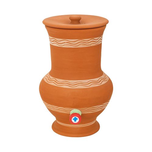 Jarre à Eau Marocaine en Terre Cuite avec Robinet