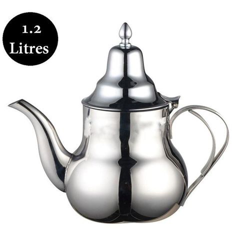 Théière Inox de Volume 1200 ml - Théière marocaine moderne avec Filtre, BERRAD
