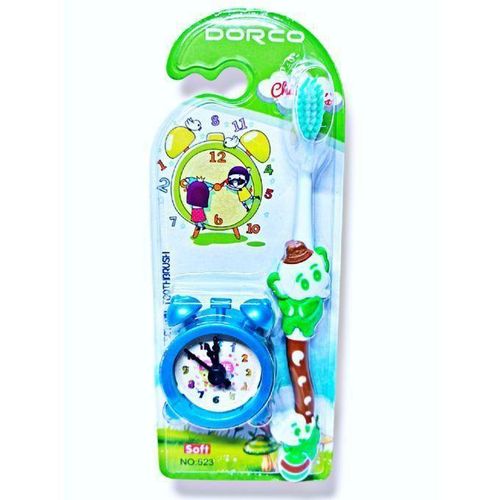 Dorco Brosse à dents pour enfants avec taille-crayon en forme d'horloge