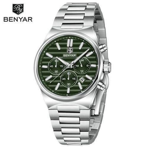 Montre homme quartz - chronographe - montre-bracelet analogique sport - date automatique