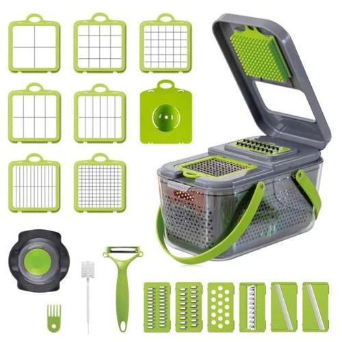 22-Pieces Multi-Functional Vegetable and Fruit Chopper