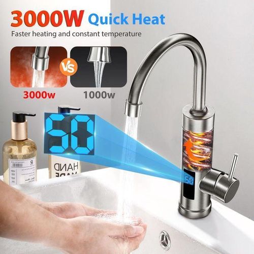 Robinet thermostatique électrique, chauffe eau instantané pour cuisine et salle de bain