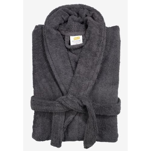 Peignoir L/XL gris foncé (100% coton)