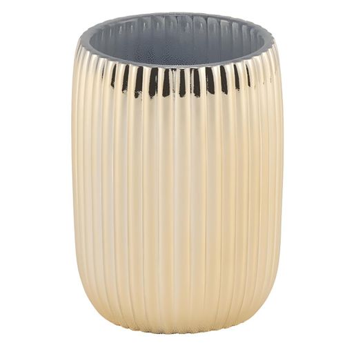Gobelet - Verre Doré Strié - Boisson / Décoration - Doré