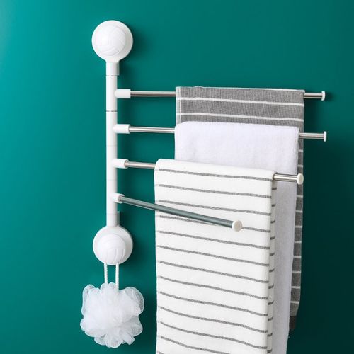 Porte-Serviettes pivotant Support de Bain en Acier Inoxydable Avec Ventouse.