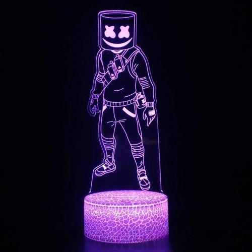 Fortnite Marshmello Mobile Game - Lampe 3D Veilleuse Night Light Led RGB