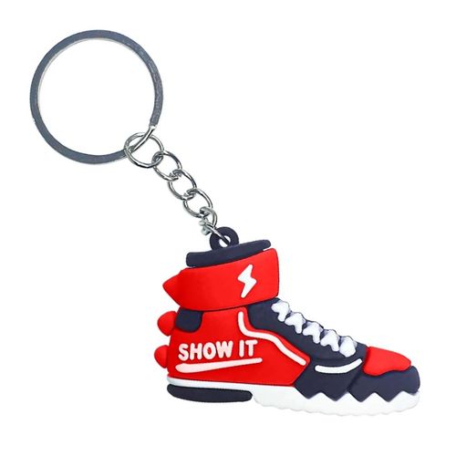 Porte-clés baskets en silicone.