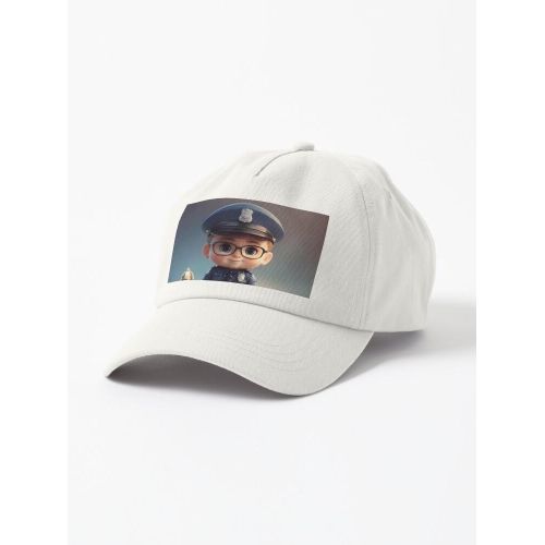 casquette personnalisée Mignon mini policier casquette blanc unique