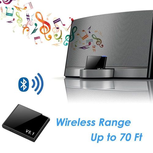 Récepteur audio Bluetooth 5.1 1 I-WAVE à 30 broches, mini adaptateur sans fil pour systèmes iPod, prise jack 30 broches, haut-parleur analogique