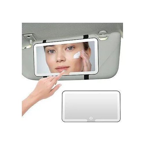 Miroir de maquillage pour Voiture LED Réglable, Écran Tactile, Éclairage réglable à Trois Niveaux