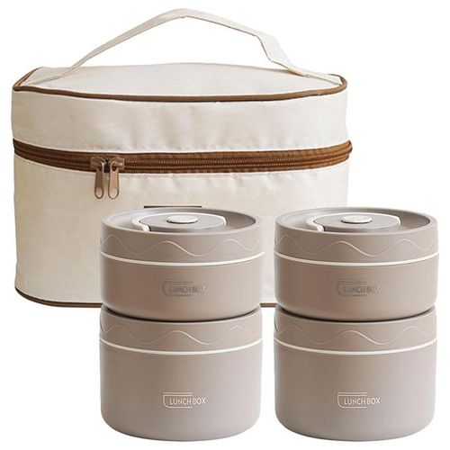 Ensemble de Boîtes à Lunch Isothermes en Acier Inoxydable avec Sac