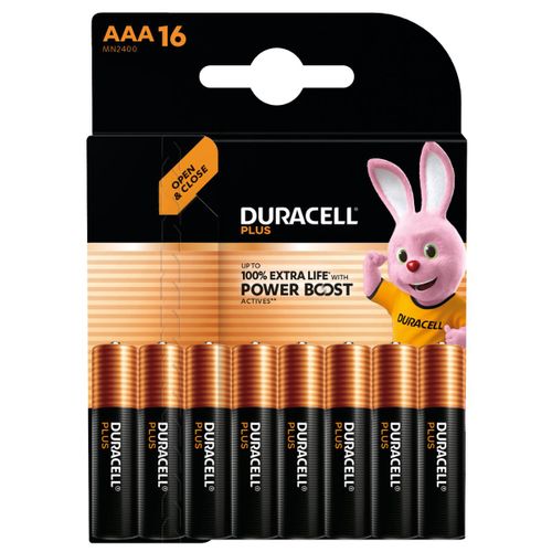 Plus 16 Piles Batteries AAA 100% Extra life Power Boost (paquet de 16)