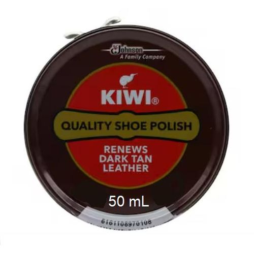 ملمع أحذية بلون بني داكن، كريم للأحذية ٥٠ مل، يلمع ويحمي