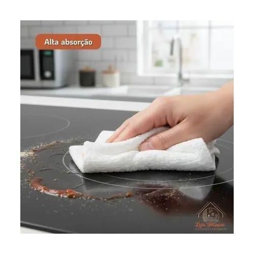 Rouleau de 50 Chiffons de Nettoyage Cuisine – Chiffons Absorbants Humides et Secs – Réutilisables et Résistants – Pour Vaisselle et Surfaces