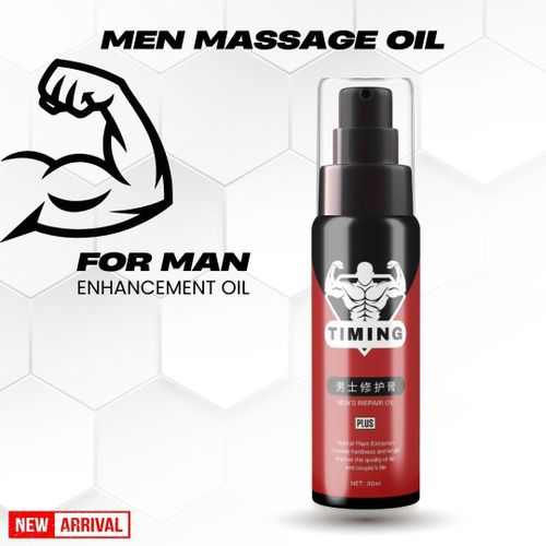 NEW TIMING MEN MASSAGE OIL Max nergie Max plus fort - Huile retardant extra puissant pour les hommes actifs qui aiment samuser Meilleure performance prprogramme Longue dure 30ml jaculation rapide