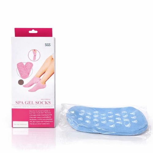 Chaussettes Spa en Gel Hydratantes pour Pieds – Spa Gel Socks – à l’Huile de Jojoba, Huile d’Olive et Vitamine E – Réduit les Talons Fissurés – Lavables et Réutilisables – Taille Unique