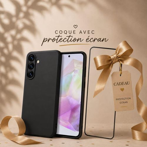 Coque Silicone pour Samsung Galaxy A57 5G avec Protection d'écran en Cadeau – Fine, Antichoc et Anti-Rayures
