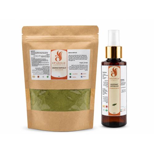 Pack Coloration & Densité Capillaire : Indigo Naturel (250g) & Hydrolat de Romarin Pur 130ml