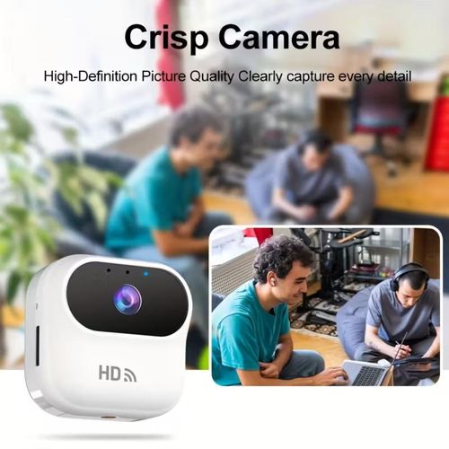 Caméra de Sécurité Intelligente WiFi, Mini Caméra Magnétique 1080p avec Application Mobile et Alerte de Mouvement