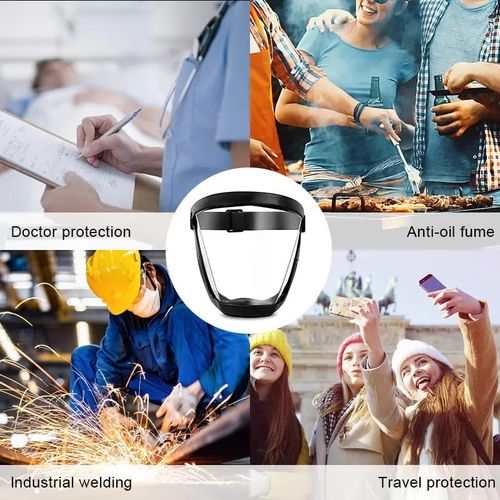 Protecteur facial transparent super protecteur, écran facial pour le travail, le fouettage des mauvaises herbes, le masque complet anti-buée, l'huile de cuisine