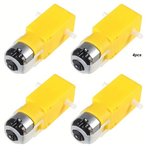 Pack de 4 Moteurs TT DC 3V-6V Double Axe Moteur Rducteur Magntique pour Robotique et Projets DIY Arduino