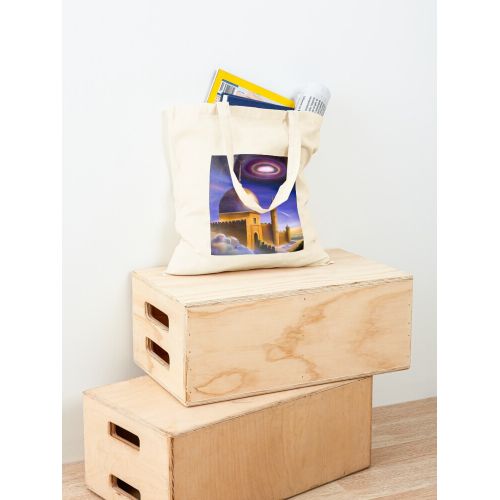 حقيبة يد قطن كلاسيكية رائعة من فن الليل المغربي