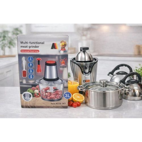 Pack Cuisine : Casserole Presse-Agrumes & 2Bouilloire3L plus hachoir 3 L