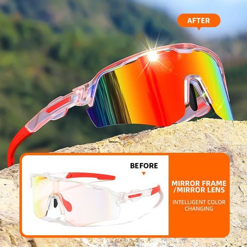VIGNYBURKE Lunettes de Soleil Photochromiques Unisexe – Verres à Changement de Couleur, Protection UV, Cyclisme, Pêche, Running et Sports Outdoor