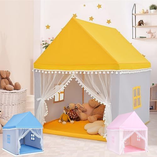 Tente de jeu pour enfants, maison de jeu intérieure et extérieure pour garçons et filles avec cadre, moustiquaire et fenêtre en maille