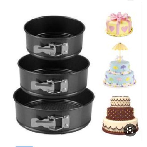 Moule à Cake -Anti-adhésif - Ensemble de 3 - 24cm 26cm 28cm Métal-gris ou noir
