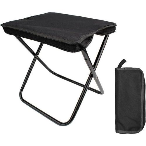 Tabouret Pliant de Randonnée – Léger, Durable et Facile à Transporter, Noir