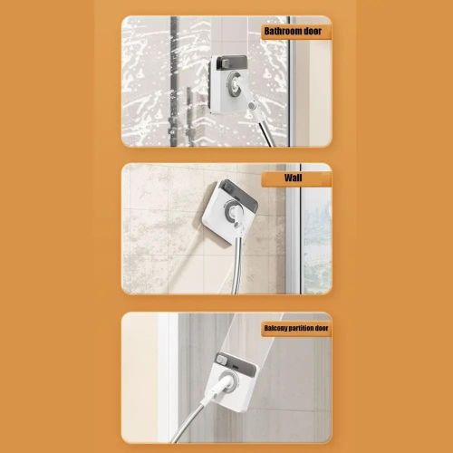 Nettoyeur de Vitres Télescopique Double Face, Brosse Nettoyante avec Manche Long Extensible en Acier Inoxydable, Outil de Nettoyage pour Fenêtres en Hauteur