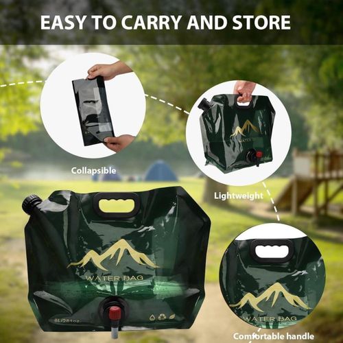 Sac à Eau Portable et Pliable 8L – Idéal pour Randonnée, Camping et Activités de Plein Air