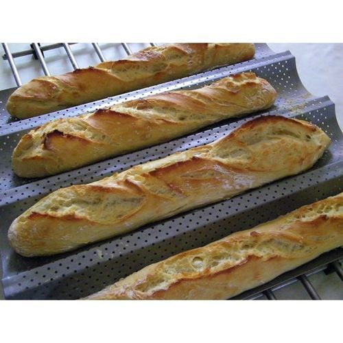 Moule de Baguette Pain Français Anti - Collage Forme Vague Argent