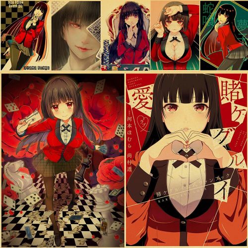 7 poster A5 Affiches rétro de dessin animé, peinture décorative