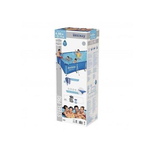 Bestway Piscine hors sol Steel Pro 400 x 211 x 81 cm, filtre à cartouche