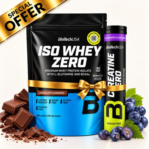 Pack Définition - Iso Whey Zero 454 g Chocolate + Creatine Zero Blue Grape 18 Tabs