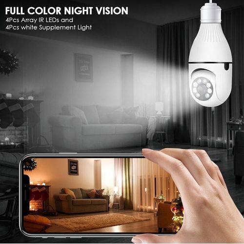 ampoule camera de surveillance wifi lampe camera PTZ 1080P rotation 360 E27
