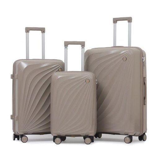 Ensemble de 3 bagages en silicone : valise rigide légère avec serrure TSA et roulettes multidirectionnelles, 30kg / 20kg / 10kg